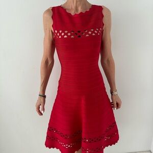 Herve Leger Red Dress - like NEW